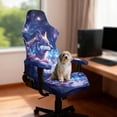 thumbnail image 3 of Binienty Rose Wolf Game Chair Seat Covers Washable Seat Cushion Protectors Slipcover 4Pcs Easy Installation Office Desk Chair Cover for Home, Shop, Office, 3 of 8