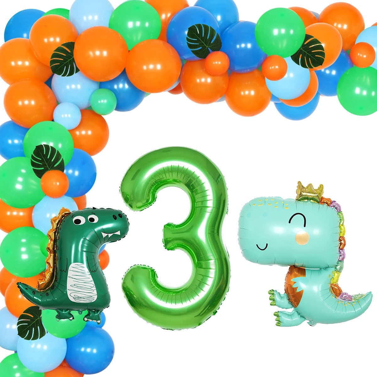 Dinosaur 3rd Birthday Party Decorations Supplies Balloon Garland Arch