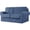Dark Blue, variant on CJC 3-Piece Armchair Sofa Cover, 1-Seater Velvet Couch Slipcover with Separate Backrest and Cushion Cover(Small, Dark Blue)
