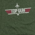 thumbnail image 2 of Top Gun Logo Unisex Adult Heather T Shirt, Military Green Heather, Small, 2 of 4