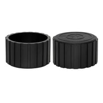 Flyshop 4Pcs Large Size Chair Leg Caps, Frosted Synthetic Rubber Chair Leg Floor Protectors, Round Furniture Table Feet Covers, Black, 2", 50mm