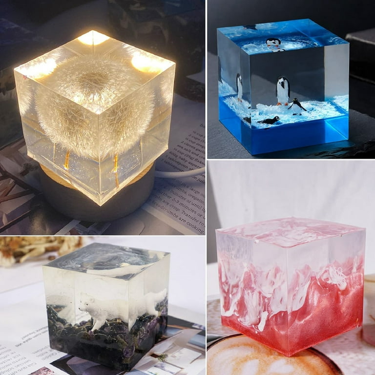  Silicone Resin Molds 5Pcs Resin Casting Molds Including Sphere,  Cube, Pyramid, Square, Round with 1 Measuring Cup & 5 Plastic Transfer  Pipettes for Resin Epoxy, Candle Wax, Soap, Bowl Mat etc 
