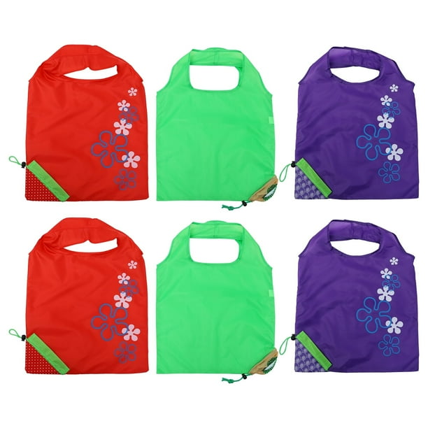 Bolsas de almacenamiento en forma de fruta plegables de 6 piezas bolsas de compras impermeables (estilo mixto)