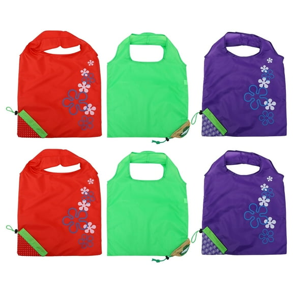 TAILTOSS Mixed Style Folding Fruit Shaped Bags Nylon 6Pcs 21In X 15In