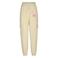 thumbnail image 6 of Fartey Women's Breast Cancer Sweatpants Pink Ribbon Print Jogger Pants with Pockets Casual Loose Drawstring High Waist Sweatpant Fall Fleece Cinch Bottom Sweatpants Beige S, 6 of 6