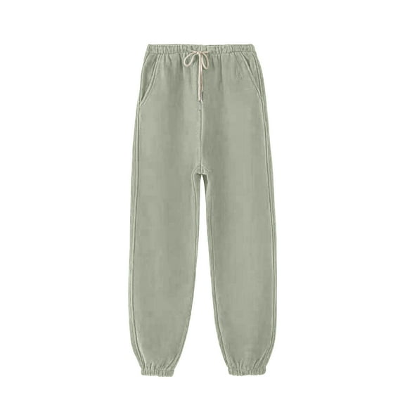 JIUKE Sweatpants for Women Plus Size Drawstring High Waisted Athletic Workout Joggers with Pockets Size L