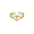 thumbnail image 1 of Anillo de 26 letras chapado en oro de acero de titanio Anillo de dedo índice de apertura en inglés Anillo hueco Wmkox8yi  sjalhkljlk1969, 1 of 1