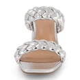 thumbnail image 4 of Dunes + CUSHIONAIRE Technology Women's Iris braided Heel Sandal +Memory Foam and Wide Widths Available, Silver 9.5, 4 of 5