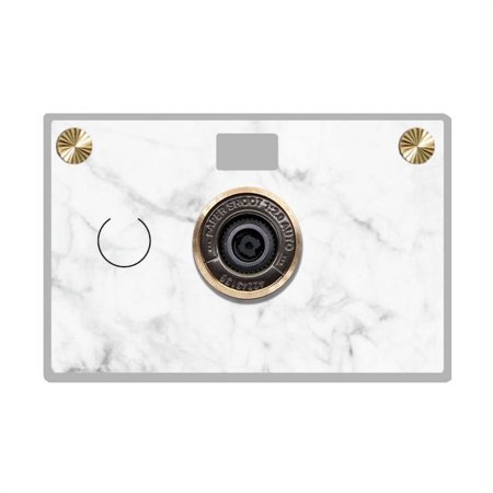 Paper Shoot Camera Eco-Friendly Digital Vintage Style Camera with 4 Filters Timelapse  Video  and Interchangeable Cases-Ideal for Lifestyle and Travel Photography White Marble.