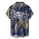 thumbnail image 1 of Camisas s Para Hombre Slim Fit Camisa floral para hombres Tropical Casual Manga corta Botón abajo Impreso Camisas de playa (Blue, 4XL), 1 of 3