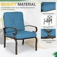 thumbnail image 3 of SUNCROWN 5-Piece Patio Furniture Set Outdoor Metal Conversation Set, Peacock Blue, 3 of 10