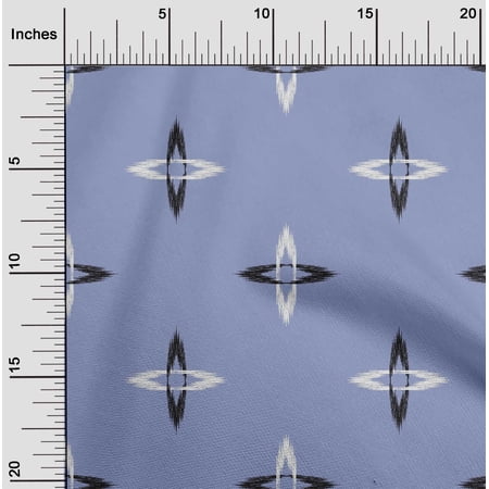 oneOone Cotton Poplin Fabric Arrow Ikat Print Fabric By Yard 56 Inch Wide