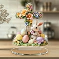 thumbnail image 6 of Steadline Easter Bunny Egg Acrylic Tabletop Decor Holiday Ornament with Hollow Cutout Design Spring Festival Home Decoration Perfect for Centerpiece and Shelf Display, 6 of 9
