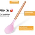 thumbnail image 4 of Espátulas de Silicona KAIYANG con Mango de Madera para Cocinar Rosa 12 Piezas, 4 of 5