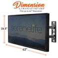 thumbnail image 2 of SereneLife SLTVC42 - Outdoor/Indoor Full TV Cover - Weatherproof and Dust-Proof TV Screen Protector, UV Resistant TV Enclosure Offers 360° Coverage with Bottom Cover, 2 of 7