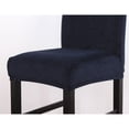 thumbnail image 4 of Velvet Bar Stool Cover, Stretch Pub Counter Height Side Chair Slipcover Removable Washable Dining Chair Covers Protector for Dining Room Kitchen Cafe Furniture Chair-Navy-2 PCS, 4 of 8