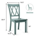 thumbnail image 4 of Gymax Set of 4 Wooden Dining Side Chair Armless Chair Home Kitchen Mint Green, 4 of 10