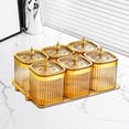 thumbnail image 6 of TISHITA Dried Fruit Plate Candy Nuts Dish with Lid Luxury Food Storage Box Appetizer Serving Tray Divided Serving Platter for Wedding Brown 6 grid, 6 of 8