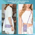 thumbnail image 5 of Compatible with iPhone 15 Plus 6.7 inch Wallet Case Tempered Glass Screen Protector Ring RFID Blocking Card Holder Cell Phone Cover for i-Phone 15+ iPhone15Plus 5G i i15 + iPhone15 15Plus Women Purple, 5 of 12