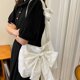 thumbnail image 2 of Bolso de compras elegante y diario para niñas Bolso de lona con lazo de moda, 2 of 8
