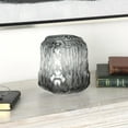 thumbnail image 2 of DecMode 7" Handmade Dimensional Textured Square Ombre Gray Glass Vase, 2 of 9