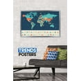 thumbnail image 2 of Map - Blue Wall Poster, 22.375" x 34", Framed, 2 of 5