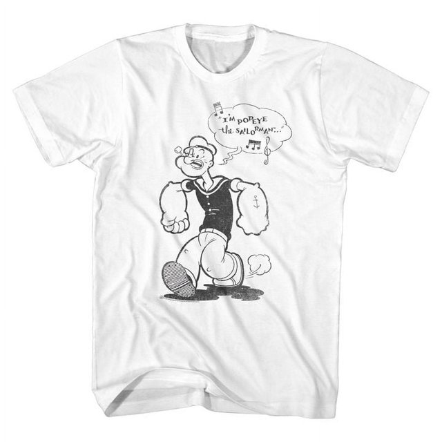 Popeye T-Shirt Blanc pour Adulte Sailorman 5TG