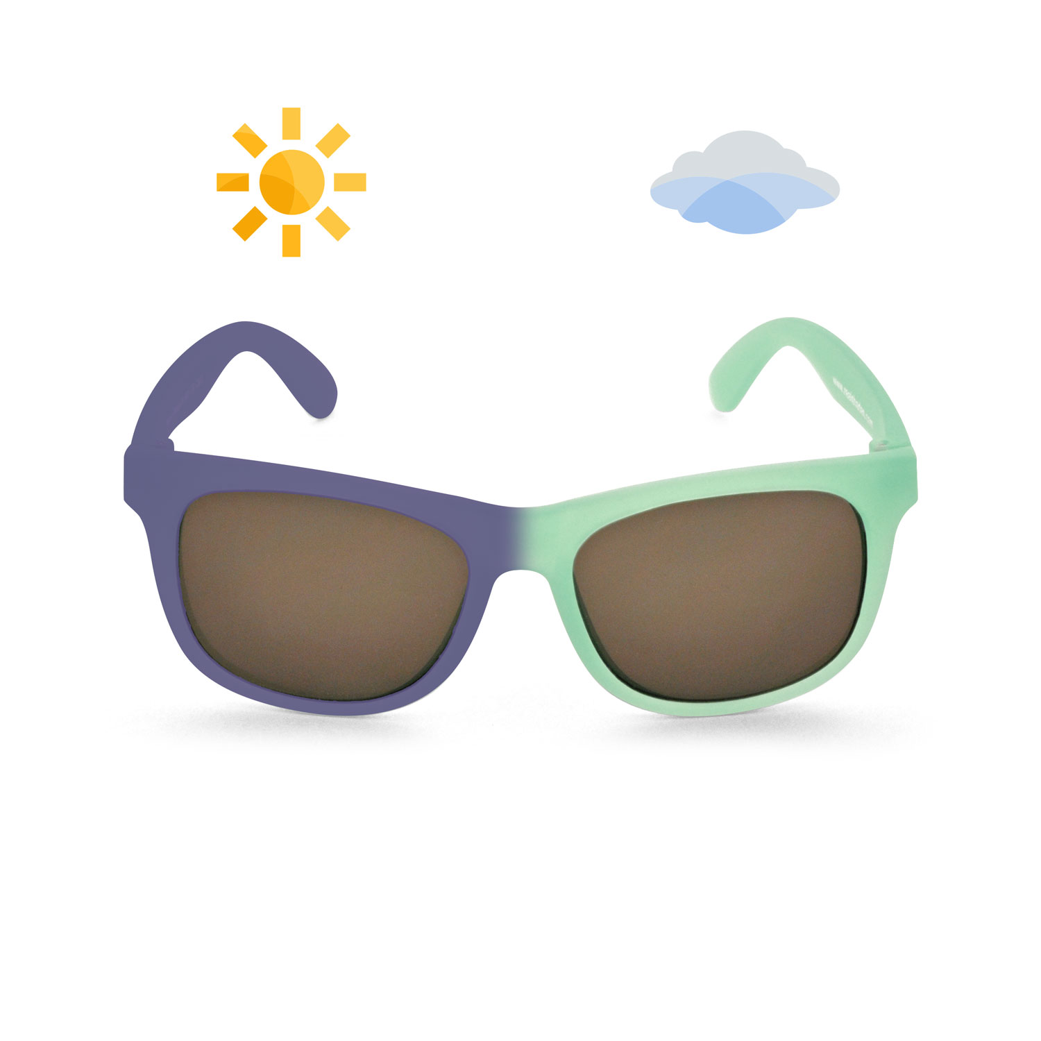 Real Shades Kids Switch Unbreakable Color Changing Sunglasses, Green/Midnight Blue, Toddler Age 2+