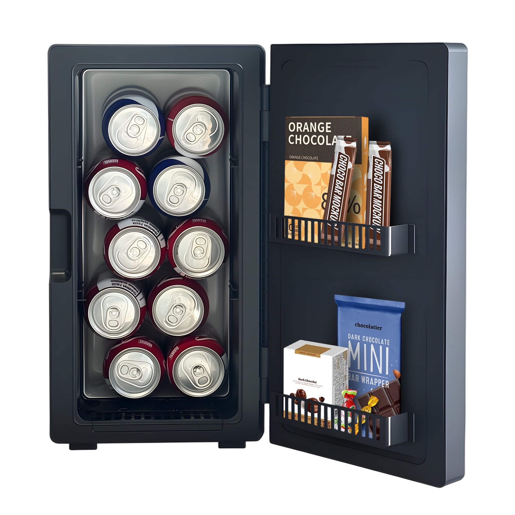 10L/0.35Cu.ft Gaming Light Mini Refrigerator, Beverage Fridge, Wine cooler, for Cosmetic ,Drink, 9 Colors Light Modes