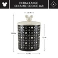 thumbnail image 3 of Disney Home Monochrome 12.8 Cup Extra Large Ceramic Canister and Lid with a geometric pattern featuring Mickey’s iconic silhouette, Black, 3 of 7