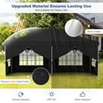 thumbnail image 4 of Patiojoy 10 x 20FT Pop up Canopy with 6 Sidewalls Outdoor Canopy Tent with Zippered Entrances Windows Black, 4 of 10