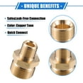 thumbnail image 3 of Conector de manguera de tornillo de latón adaptador macho G3/8" a M22x1.5 de Unique Bargains, 3 of 7