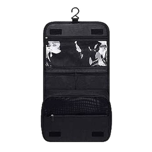Large Capacity Hanging Toiletry Bag - Folding Makeup Organizer for Men and Women's Travel