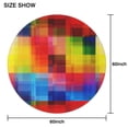 thumbnail image 6 of Colorful Rainbow Checkered Pattern Round Tablecloth 60"x60",Wrinkle Wipeable Table Cloth for Kitchen Dining Room Picnic Patio Party, 6 of 6