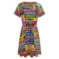 thumbnail image 5 of Candy Wrappers Dress Summer Street Style Dresses Female Short Sleeve Printed Sundress, 5 of 7