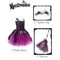 thumbnail image 6 of FEOYA Girls Witch Dress Tutu Dress for Toddler Kids Tulle Dress Carnival Spider Dress with Broom and Hair Clips for 6-7 Years, 6 of 7