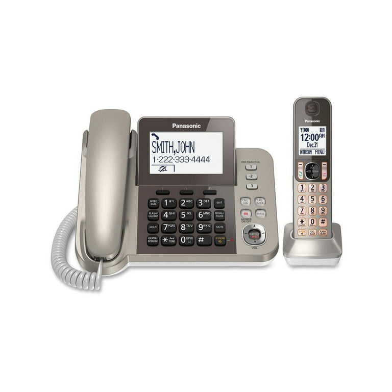 Cordless Line Phone Panasonic - x 6.0 Silver, 1 KX-TGF350N Phone Speakerphone - Black DECT
