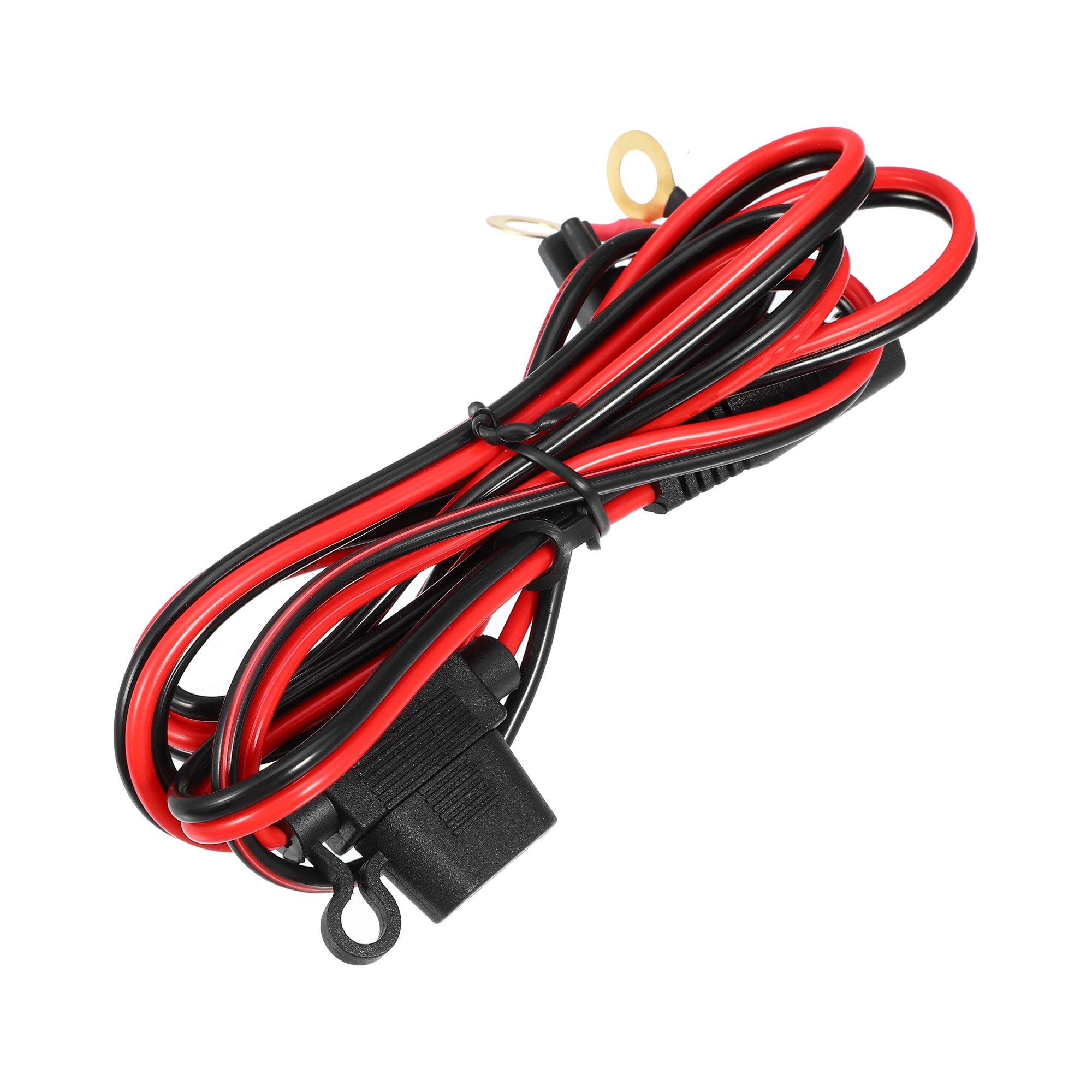 JZK 2FT SAE To O Ring Terminal Harness With 10A Fuse - 2-Pin Quick Disconnect, 18AWG Cable For Battery Charging - View #5
