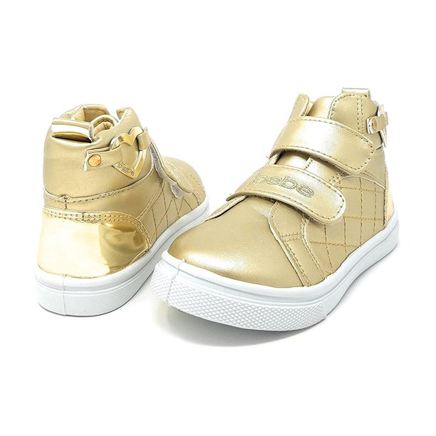 bebe bebe Kids Girls High Top Strap Sneakers Shoes With