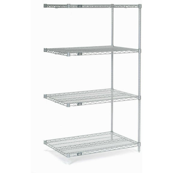 Nexel 189301 30 x 18 x 63 in. Poly-Z-Brite Wire Shelving Add-On