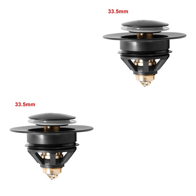 Yuarrent Bounce Core Pop-Up SINK DRAIN Baño Lavabo Fregadero Filtro Tapón Hair Catcher Colador Accesorios 33.5mm / 37mm Acero inoxidable Type1 NO1 Yuarrent CBP180510