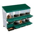 thumbnail image 1 of Roll Away Chicken Nesting Box – 8 Compartments, Pull-Out Cleanable Roosting Trays, Wall Mount Design for Easy Egg Collection, Perfect for Chicken Coops – Green Without Bracket Legs, 1 of 7