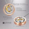 thumbnail image 2 of Mom I Love You "Trinity" Necklaces for Moms, Engraved Jewelry 14K Rose Gold Necklace with 5A Cubic Zirconia, 17"+2", Jewelry Box Included for Gift, Sy, 2 of 4