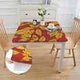 thumbnail image 2 of HAOXIT  Autumn Theme Square Tablecloth.Stain Wrinkle Resistant Reusable Washable Print Square Table Cloths,for Kitchen Outdoor Picnic Party Patio Wedding Family(Pale Maroon Earth Yellow) 36*36, 2 of 8