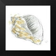 thumbnail image 2 of Vess, June Erica 15x15 Black Modern Framed Museum Art Print Titled - Citron Shell Sketch III, 2 of 5