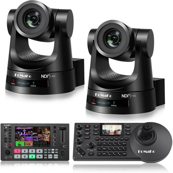FoMaKo 1080P 20x NDI Camera Bundle Black(BN202   M3)