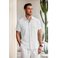 thumbnail image 5 of Coshow Mens Short Sleeve Casual Button Down Shirts Summer Dress Shirts, 5 of 5