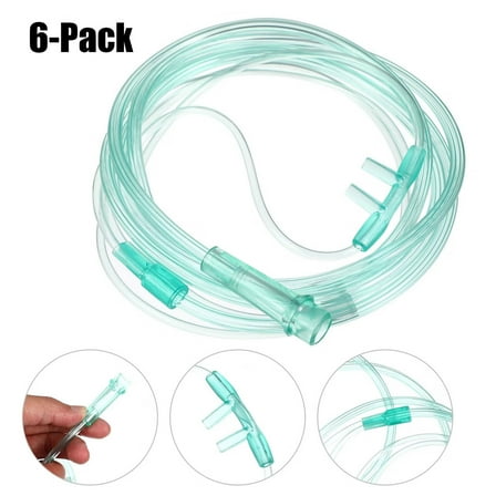 6pcs 2 Meters Oxygen Nasal Cannula Oxygen Tubes Tubing Supplies for Adults