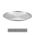 thumbnail image 3 of Reusable Round Stainless Steel Dinner Plate, Metal Serving Tray, Durable Camping Bakeware Platter for Salad, Desserts, Fruits, Barbecue Food, Outdoor Picnic Meals and Household Food Serving,10 Inch, 3 of 7