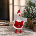 thumbnail image 4 of 7 Inch Desk Goose Outfits,Christmas Santa Costume Outfit Set For 7 In Porch Goose Figurine, Includes Hat & Dress, Tabletop Goose Statue Holiday Decor Accessory Clothes, 4 of 5